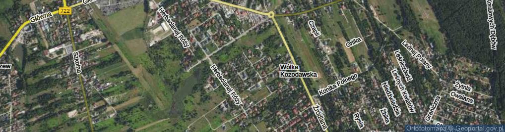 Zdjęcie satelitarne Bajkowych Domków ul.